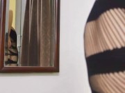 Tik Tok. Step sister trying a new body suit delivered by Amazon courier  15/16