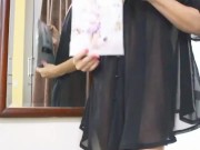 Tik Tok. Step sister trying a new body suit delivered by Amazon courier  2/16