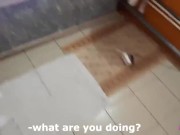 My girlfriend burned me while I was jerking off and helped me cum - Anny Walker 1/16