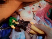 ルーズソックスブレザーギャル美少女フィギュアにぶっかけ顔発射オナニー【一騎当千呂布奉先】 12/16