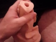 Penetrating fleshlight all the way and cumming 6/16