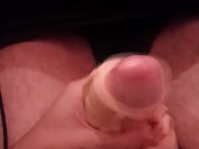 Penetrating fleshlight all the way and cumming 7/16