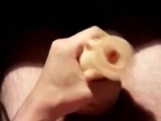 Penetrating fleshlight all the way and cumming 9/16