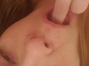 Rubbing my pussy on the bathroom counter  15/16