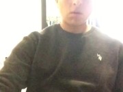 Solo male filling a condom with a huge load of cum. Tattooed man with a tasty big dick 7/16