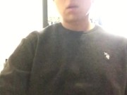 Solo male filling a condom with a huge load of cum. Tattooed man with a tasty big dick 8/16