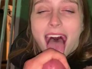 Laney Grey late night romantic outdoor public blowjob baby 15/16