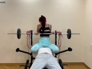 Red Head Mistress Sofi In Blue Leggings Face Sitting and Ass Worship Femdom In GYM [PREVIEW] 4/16
