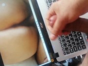 Cumming over fat ass