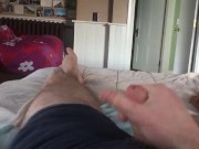 I cum again! Risky dribbling cumshot with the door open  13/16