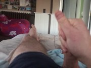 I cum again! Risky dribbling cumshot with the door open  14/16