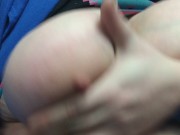 Thick white girl shoots milk shows off huge tits 14/16