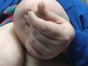 Thick white girl shoots milk shows off huge tits 16/16