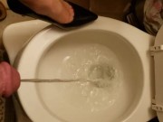 Real amateur girl heps me piss while wearing high heels 