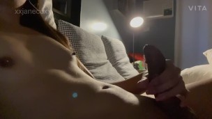 Hot asian shemale best solo play with her throbbing cock — in HD