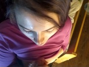 Типичное русское домашнее порно с хуёвым сюжетом и хорошим глубоким заглотом 15/16