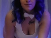 Sexy blue haired milf bunny making herself cum  4/16