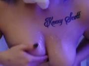 Sexy blue haired milf bunny making herself cum  5/16