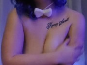 Sexy blue haired milf bunny making herself cum  6/16