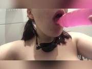 Lonely Teen Gags On Pink Dildo OnlyFans Sneak peak 12/16