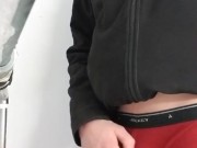 Johnholmesjunior caught AT 2:18 shooting his load in busy vancouver bathroom 2/16