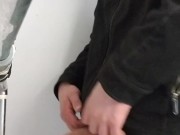 Johnholmesjunior caught AT 2:18 shooting his load in busy vancouver bathroom 7/16