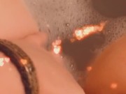 Playing with my pussy in the bath