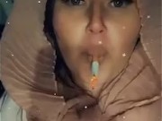 Arabic sexy smoking slut