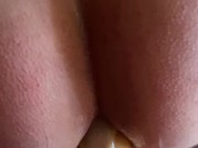 Mistress filming pegging sub up close 3/16