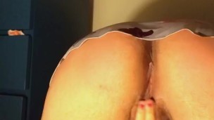 Sexy curvy redhead solo masturbation 