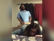 When the money for the rent is spent*sexy nerdy bbw sucking, getting eaten and pounded by landlord* 13/16