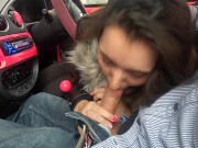 Close Up Car Blowjob Queen Mona Sucks Candy Man's Big Hard Cock In Her Car 5/16