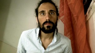Dany x : Hairy Man wanking in the stairs