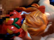 プラグスーツのアスカラングレーフィギュアに大量ぶっかけ顔発射オナニー【新世紀エヴァンゲリオン】 - Screenshot 7 of 16 - Semen