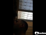 My ex-girlfriend sucked my cock and took nasty facial 1/16