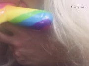 Had fun with this lollipop! Sucking on and using it all over my body!  11/16