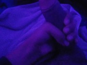 Masturbation leads to cum on other side of room