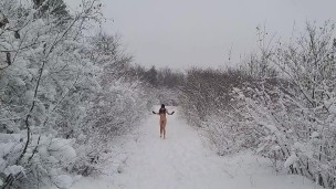NAKED Joy in REAL WINTER # Without cloths PUBLIC at Towada-Hachimantai National Park 十和田八幡平国立公園