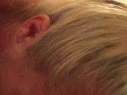 Blonde busty bitch sucking balls and cock 16/16