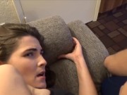 hot girl lets guy cum on her yoga pants 5/16