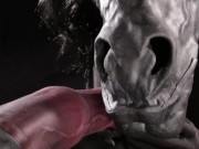 Furry ponyplay horse girl masturbating huge horsecock 10/16