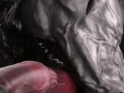 Furry ponyplay horse girl masturbating huge horsecock 12/16