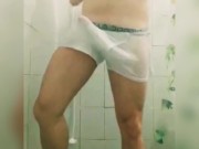 Mrgreycwb no banho com cueca branca 8/16