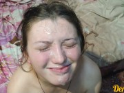 милаша школьница страстно сосёт член чтобы получить много спермы на милое личико 16/16
