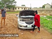 Big tits ebony beauty needs help with her car 3/16