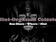 Slave Slut-Orgasma Celeste in black latex shower after a hard movie session 1/16