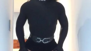 Dharma (female mask, pantyhose, thigh boots, hot pants, wig, mask, high heels, trans, crossdress)