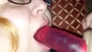Gagging On A Dildo For Daddy