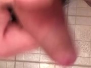 Hot Guy Stroking His Cock Shoots Big Load