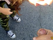 публичный секс со школьницей  на смотровой площадке на горном перевале и полный рот вкусной спермы  12/16